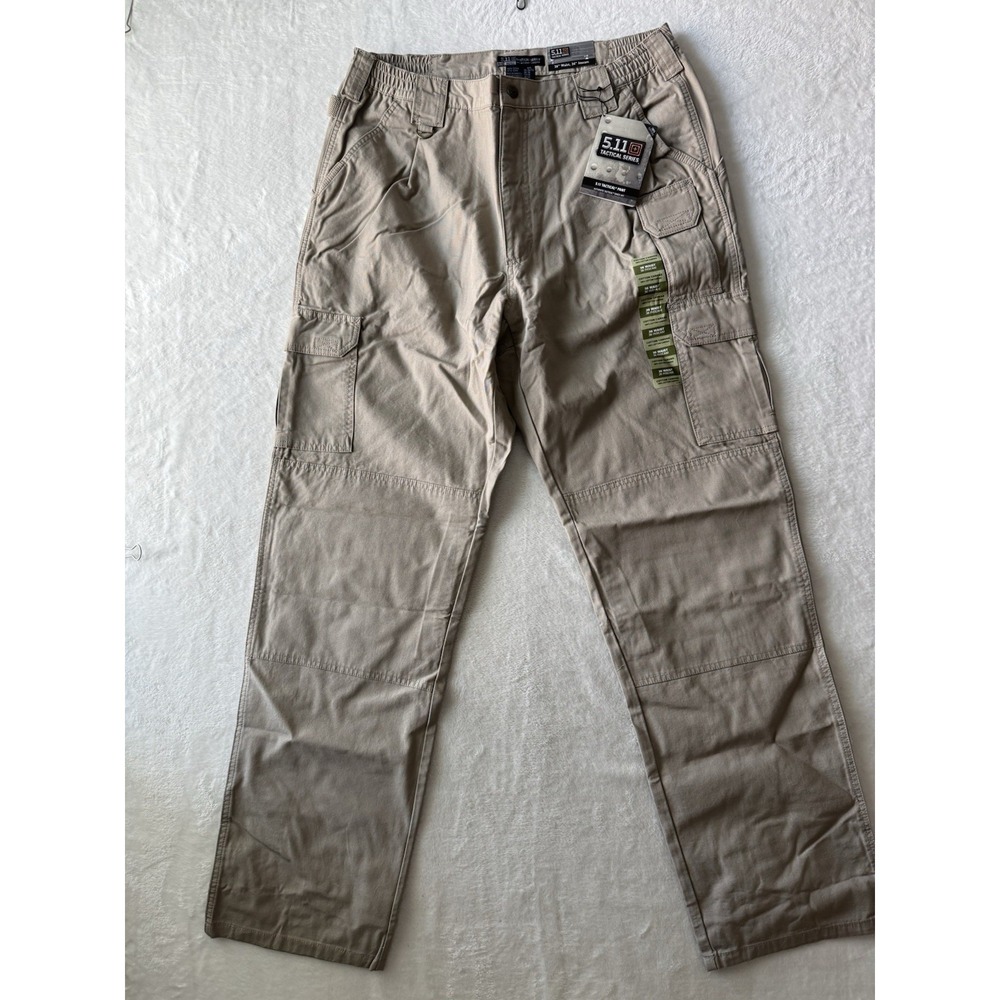 5.11 Tactical Pants Mens 36x36 Khaki Cargo Utility Cotton Canvas style 75241 NWT